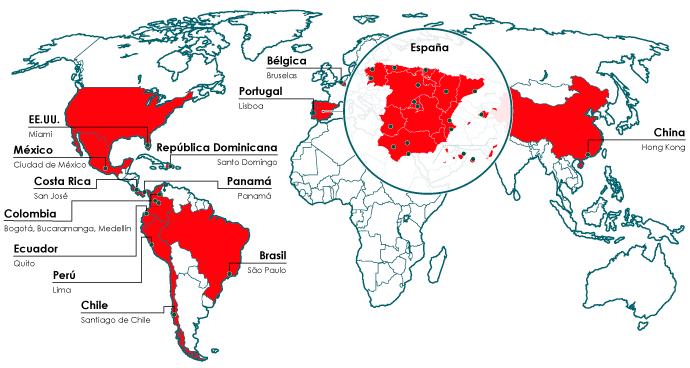 Mapa sedes UDIMA