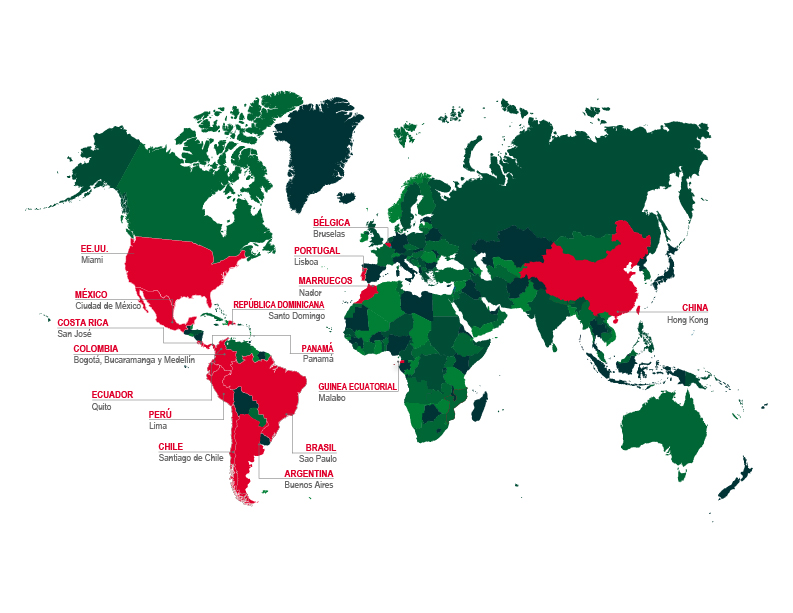Mapa sedes UDIMA