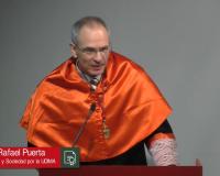 El doctor Joaquín Puerta durante el Solemne Acto de Santo Tomás de Aquino.