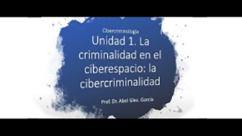 Unidad 1. La criminalidad en el ciberespacio: la cibercriminalidad